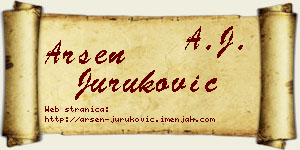 Arsen Juruković vizit kartica